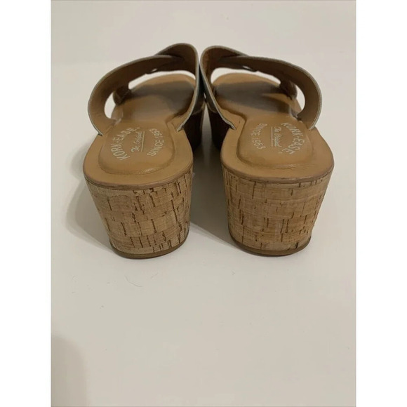 Kork Ease Women's Cork Wedge Sandals Size 7 Leather Off White - Picture 5 of 11